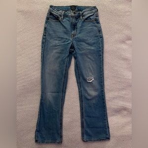 jcrew factory high rise flare crop jeans